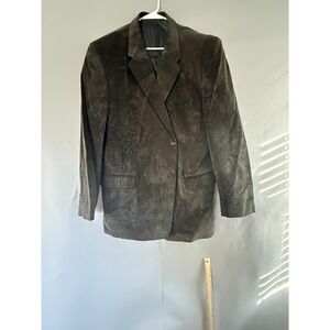 Calvin America Blazer Sport Coat Mens 48 Green Corduroy 2 Button Jacket Classic